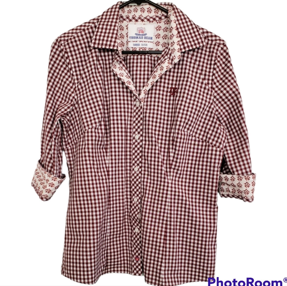 🌼Thomas Dean Collegiate Texas A&M button down shirt - Cute Aggie blouse top